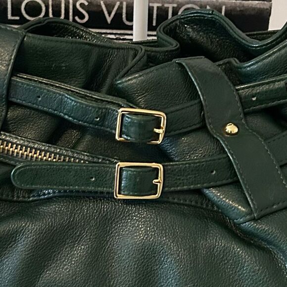 Rebecca Minkoff Large Green Leather should bag hobo zipper purse Bag - Picture 2 of 11